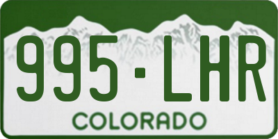 CO license plate 995LHR