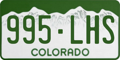 CO license plate 995LHS