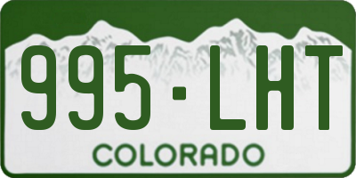 CO license plate 995LHT