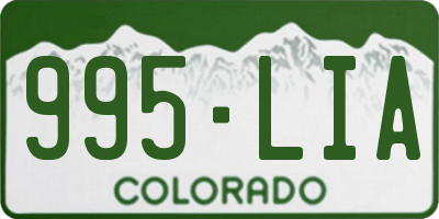 CO license plate 995LIA
