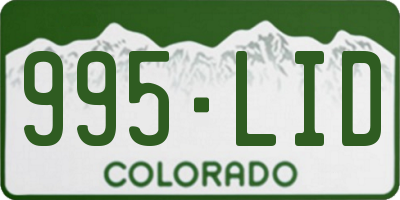 CO license plate 995LID