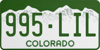 CO license plate 995LIL