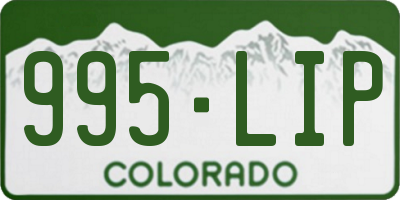CO license plate 995LIP