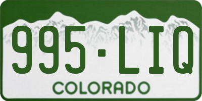 CO license plate 995LIQ