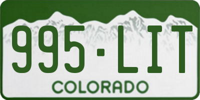 CO license plate 995LIT