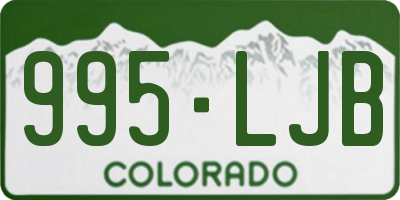 CO license plate 995LJB