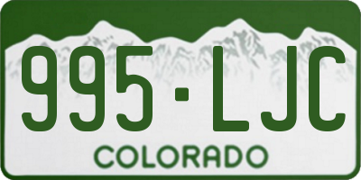 CO license plate 995LJC