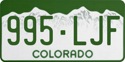 CO license plate 995LJF