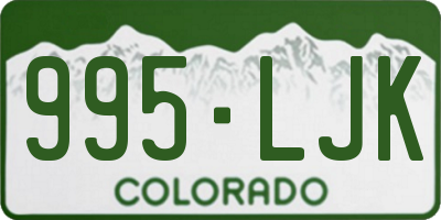 CO license plate 995LJK