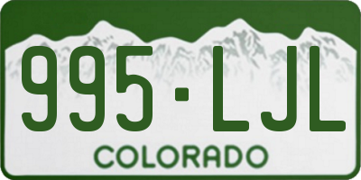 CO license plate 995LJL