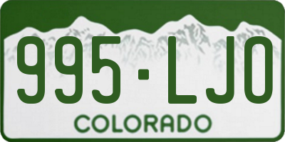 CO license plate 995LJO
