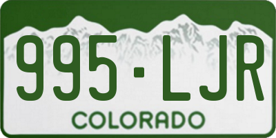 CO license plate 995LJR