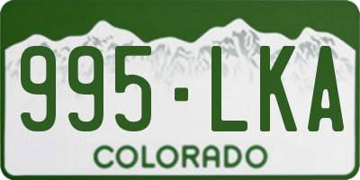 CO license plate 995LKA