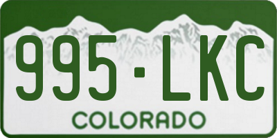 CO license plate 995LKC