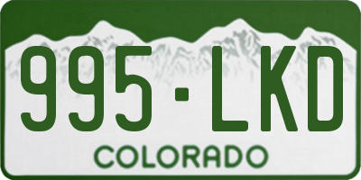 CO license plate 995LKD