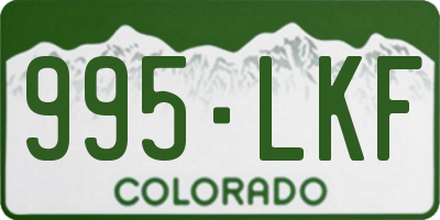 CO license plate 995LKF