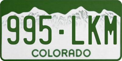 CO license plate 995LKM