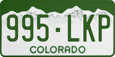 CO license plate 995LKP