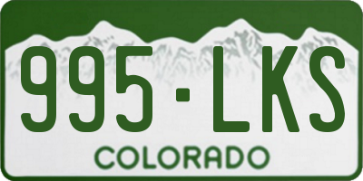 CO license plate 995LKS