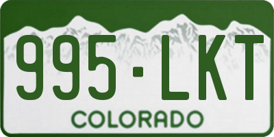 CO license plate 995LKT