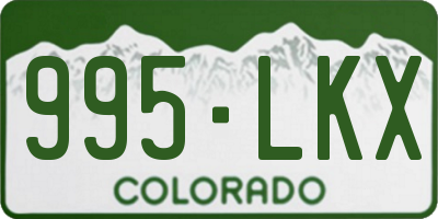 CO license plate 995LKX