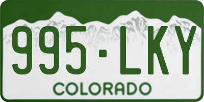 CO license plate 995LKY