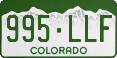 CO license plate 995LLF