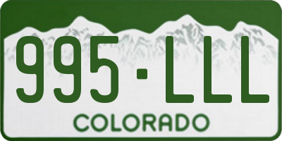 CO license plate 995LLL