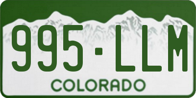CO license plate 995LLM