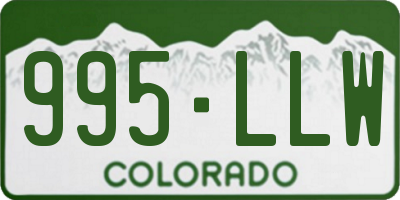 CO license plate 995LLW