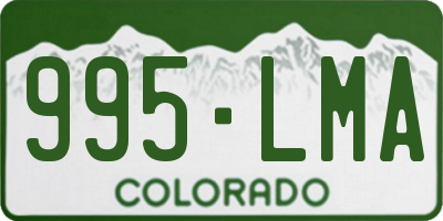 CO license plate 995LMA