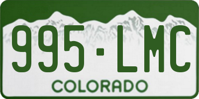 CO license plate 995LMC
