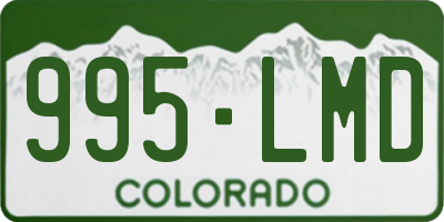 CO license plate 995LMD