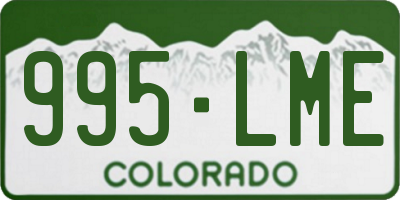 CO license plate 995LME