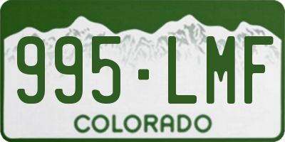 CO license plate 995LMF