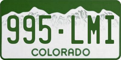 CO license plate 995LMI