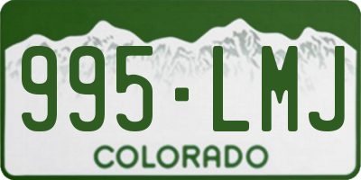 CO license plate 995LMJ