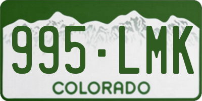 CO license plate 995LMK