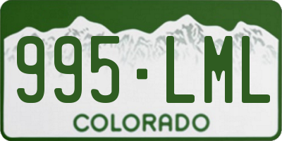 CO license plate 995LML
