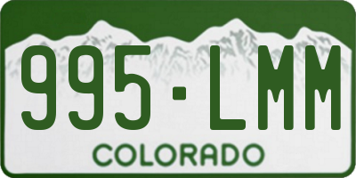 CO license plate 995LMM