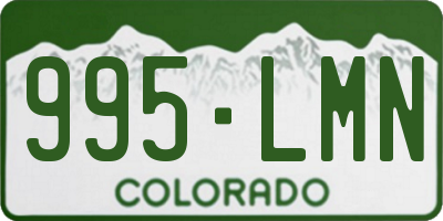 CO license plate 995LMN