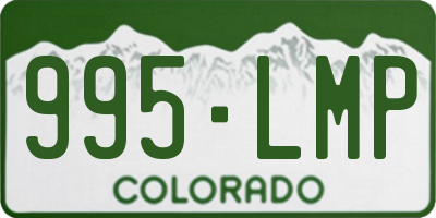 CO license plate 995LMP