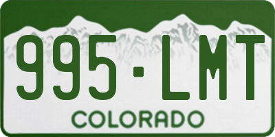 CO license plate 995LMT