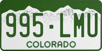 CO license plate 995LMU