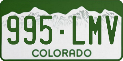 CO license plate 995LMV