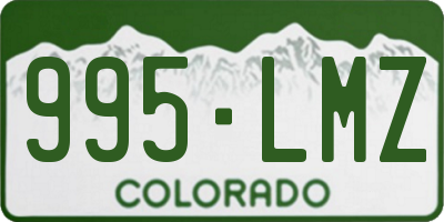 CO license plate 995LMZ