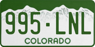 CO license plate 995LNL
