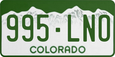 CO license plate 995LNO