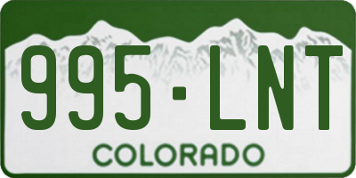 CO license plate 995LNT