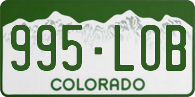 CO license plate 995LOB